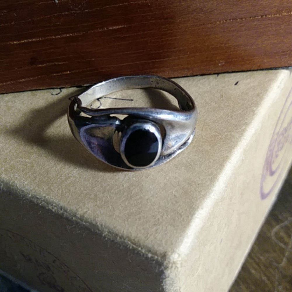 Onyx Ring Handmade Sterling Silver
